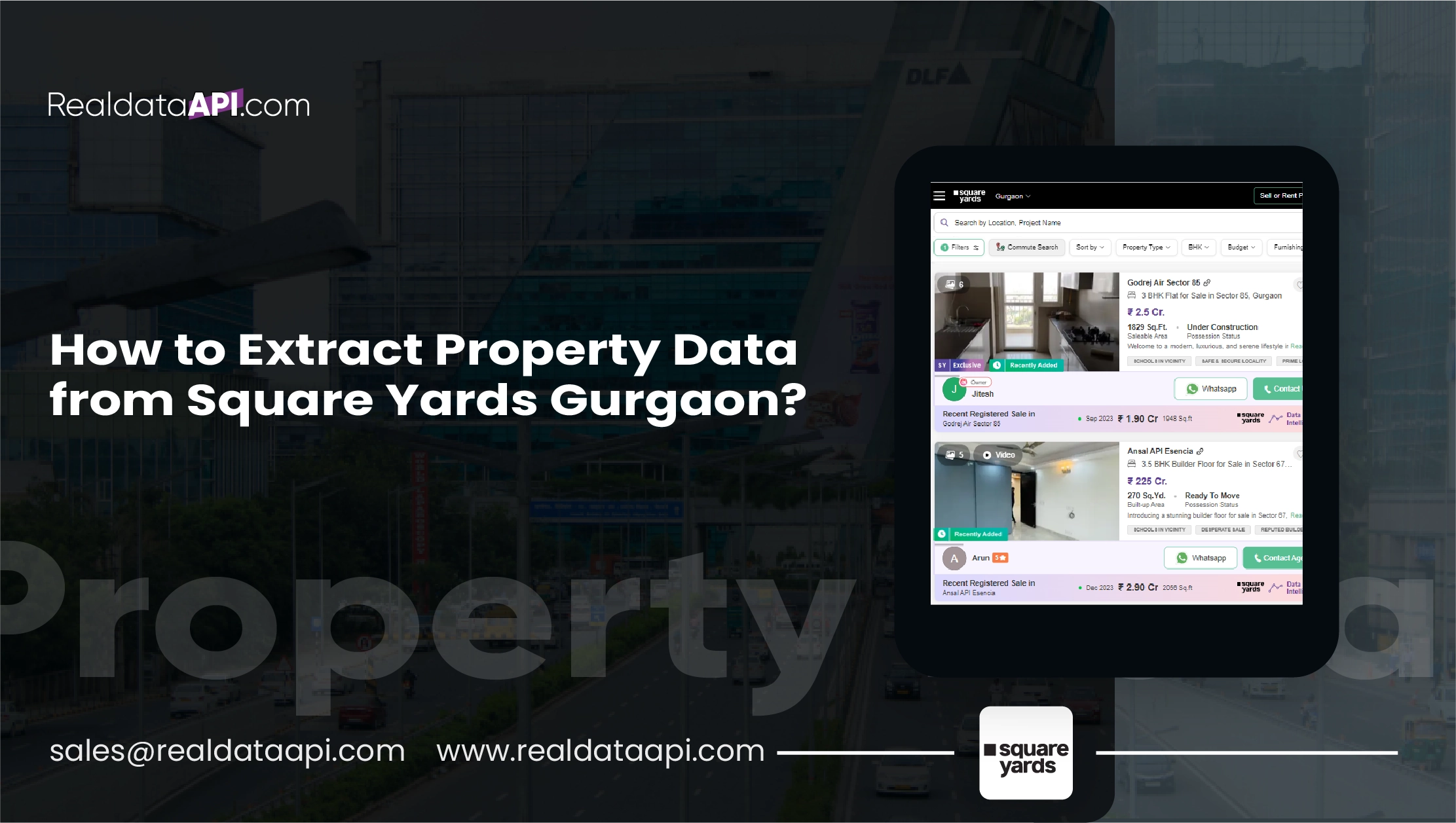 How -to -Extract- Property- Data- from- Square- Yards- Gurgaon-01